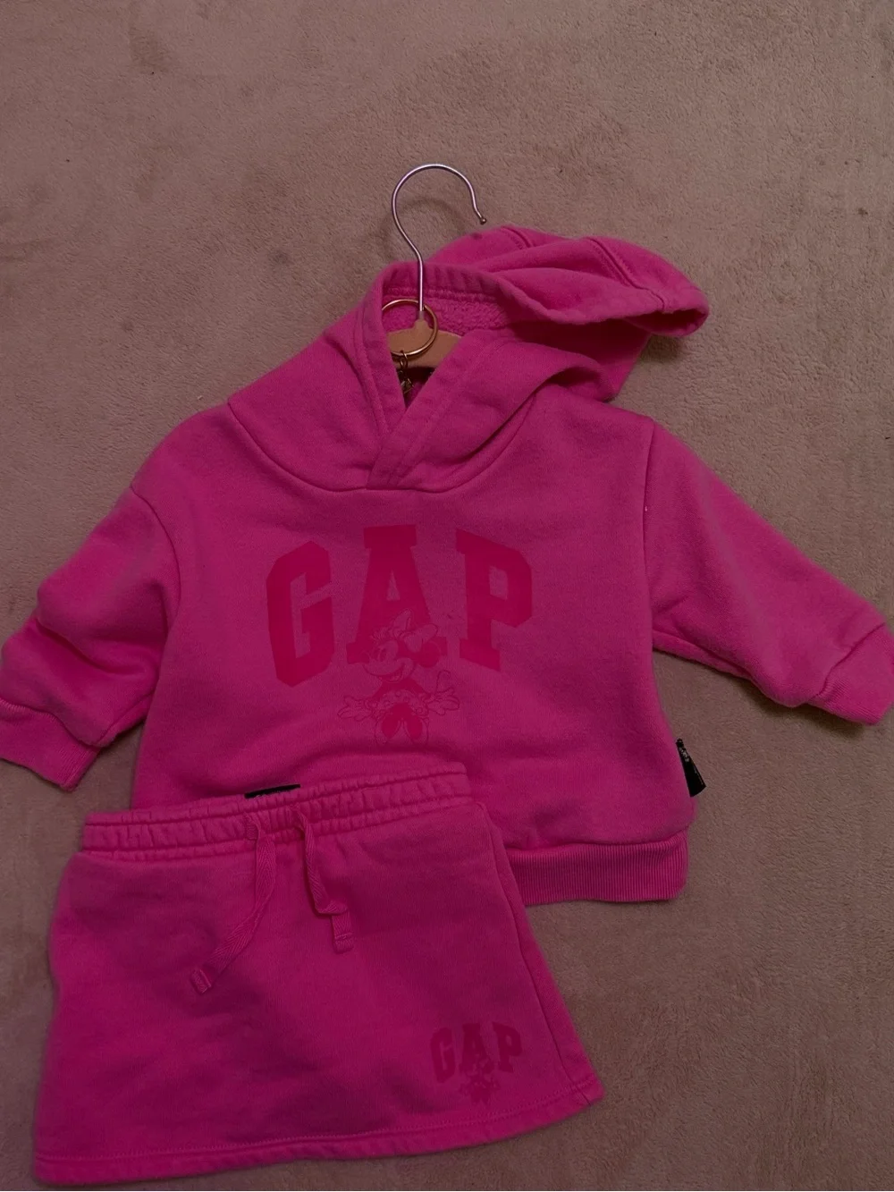 GAP Hot Pink Minnie Hoodie and Skirt Set